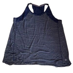Striped Navy and White Tank Top